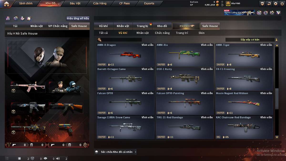 shop acc cf uy tin gia re